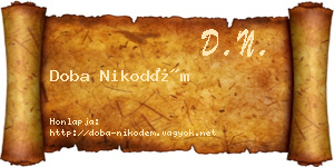 Doba Nikodém névjegykártya